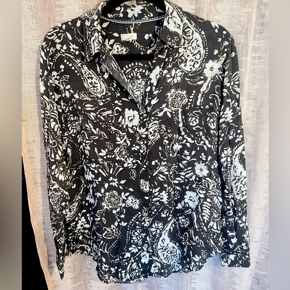 Anthropologie Pilcro Romy Relaxed Printed Buttondown Top, NEW - Picture 4 of 11